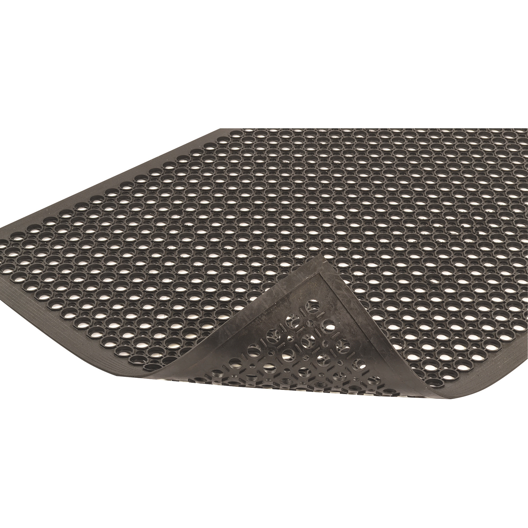 Notrax Sanitop Safety Mat with Drainage, 20ft. x 3ft., Black, Model# 562S0320BL